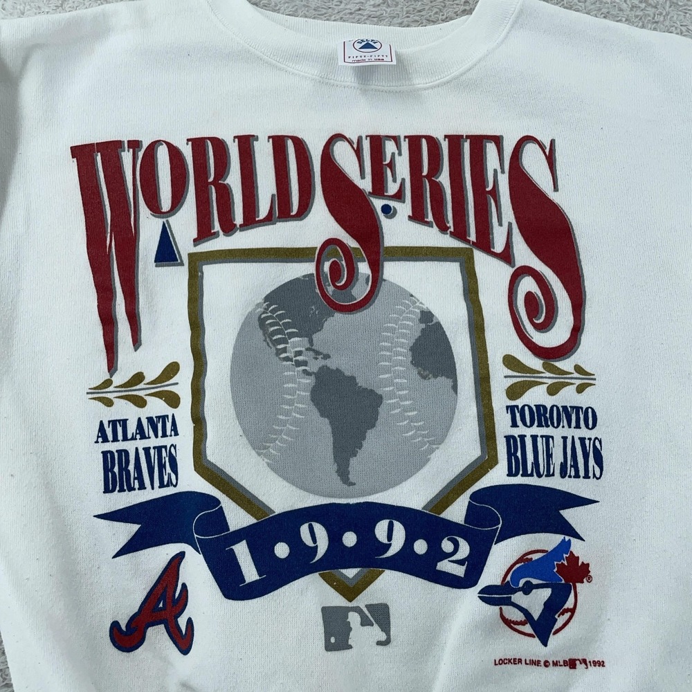 Vintage 1992 Toronto Blue Jays Sweatshirt FITS XS‎ MLB World Series Baseball 90s